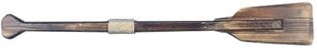 Hampton Nautical Wooden Rustic Oar w/ Hooks, 24"