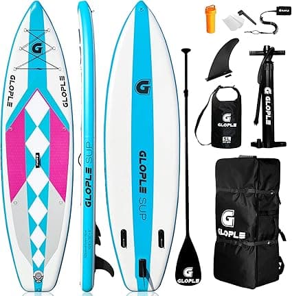 GLOPLE Inflatable Stand Up Paddle Board 10'6''/11' Ultra-Light SUP