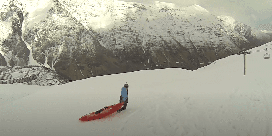 Kayaking On Snow