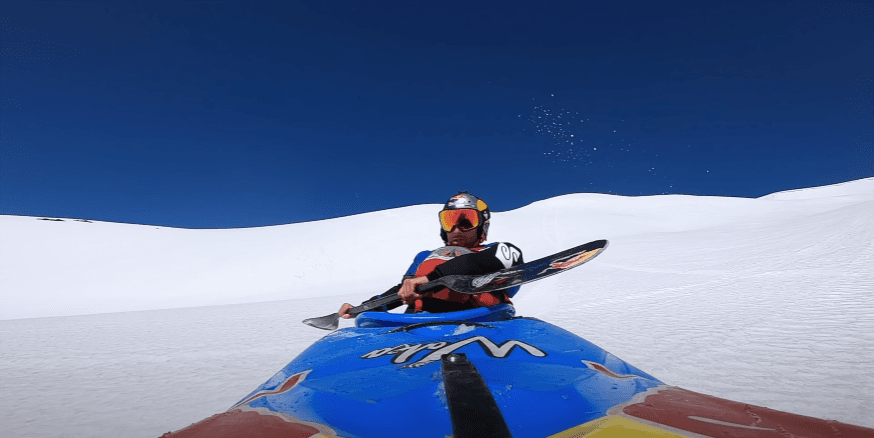 Kayaking Over the Snow