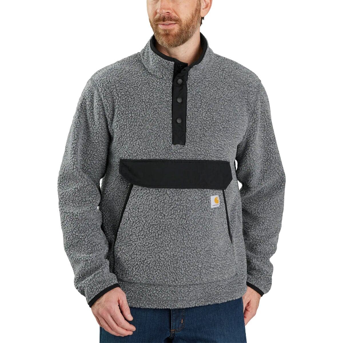 Relaxed Fit Fleece Snap Front Jacket - Men's