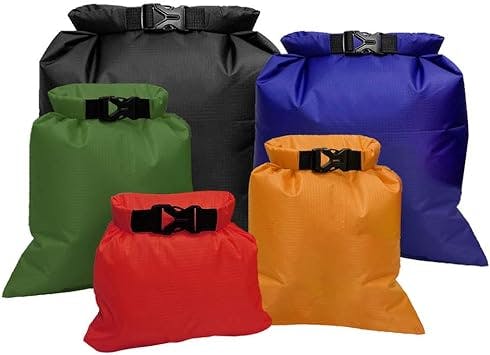 5 Pack Multicolour Waterproof Dry Sacks
