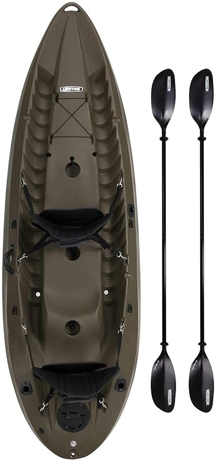 Lifetime 10 Foot Two Person Tandem Fishing Kayak with Paddles