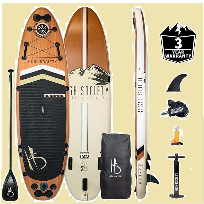 High Society USS HS 10ftx35inx6in Inflatable SUP Package