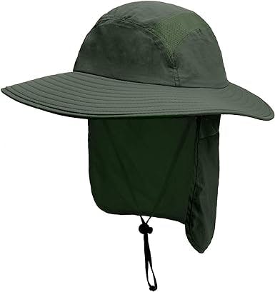 Sun Cap with Neck Flap - Wide Brim Fishing Hat
