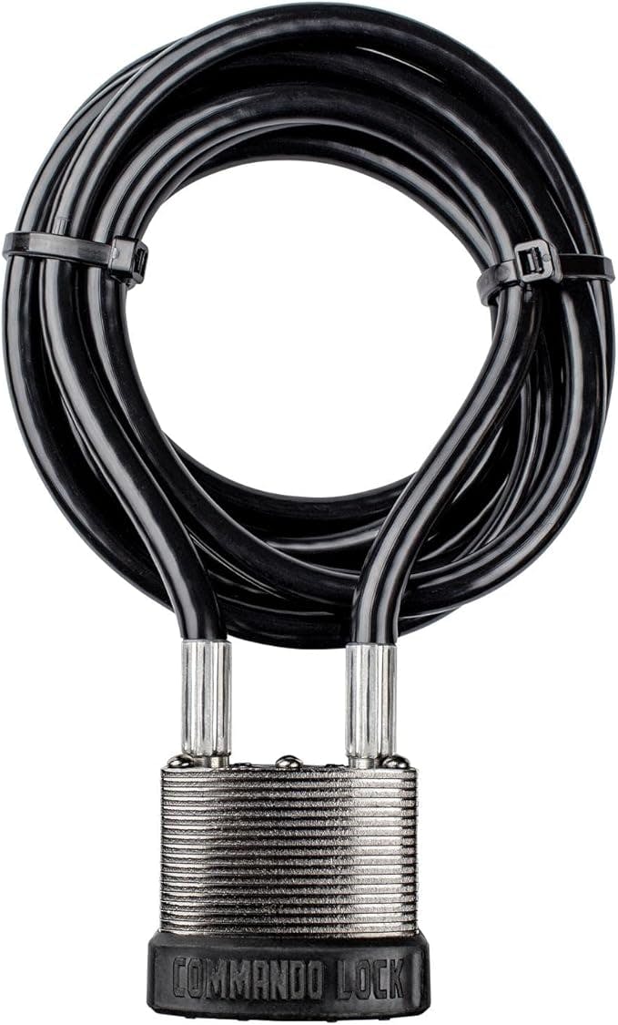 Commando Lock 8ft Steel Cable Lock - Military Grade