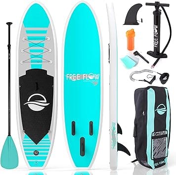 SereneLife Inflatable Stand Up Paddle Board (6 Inches Thick) 