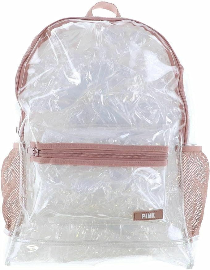 VS Pink Clear Backpack (Mauve Detail)