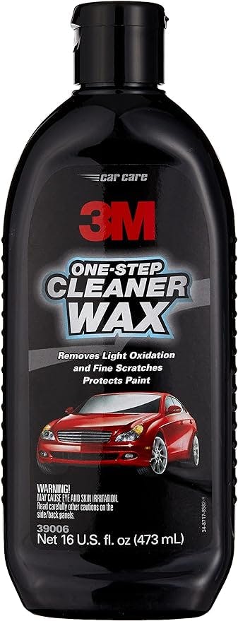 3M One Step Cleaner Wax, 39006, 16 oz , White