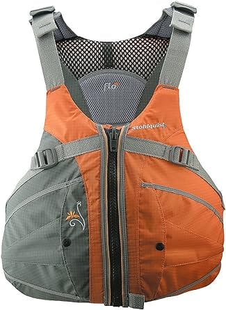 Stohlquist Women's Flo Life Jacket/Personal Floatation Device (Orange/Gray, Medium/Large)