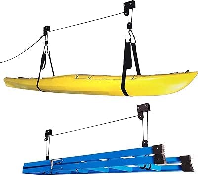 Kayak Hoist Set – Overhead Pulley System 