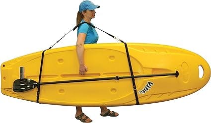 Pelican Boats - Universal SUP & Kayak Comfortable Carrying Shoulder Strap – PS1295-1 - Universal Adjustable Sling with Built-in Paddle Loop