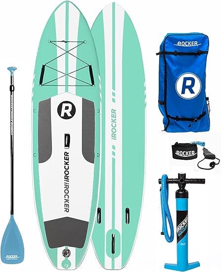 iROCKER Inflatable All-Around Stand Up Paddle Board 