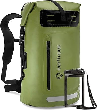 Earth Pak Waterproof Backpack + IPX8 Waterproof Phone Case