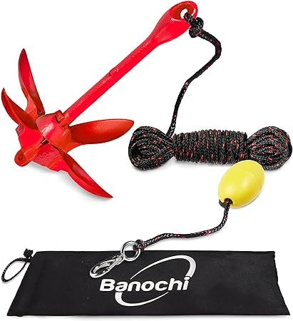 JGK Banochi Kayak Anchor - Compact 3.5 lb Folding Kit