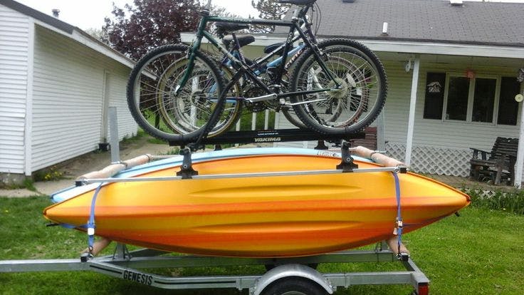 13. DIY Kayak And Bike Rack