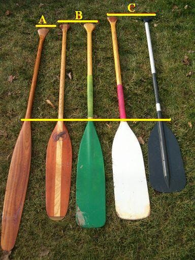 Canoe Paddle Selection