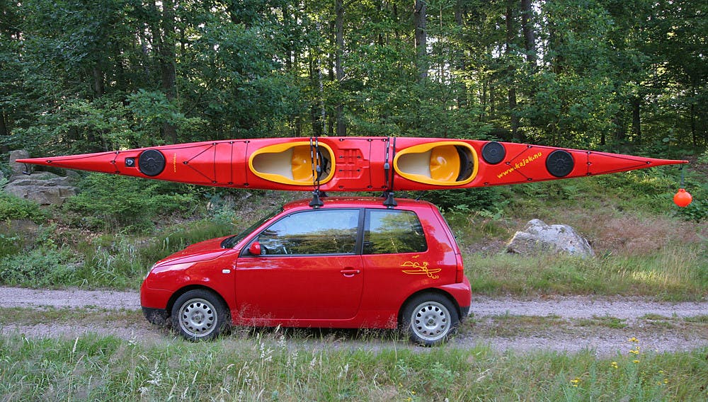 Kayaks On A top of the car