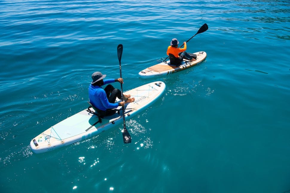 What is a paddle board kayak hybrid?