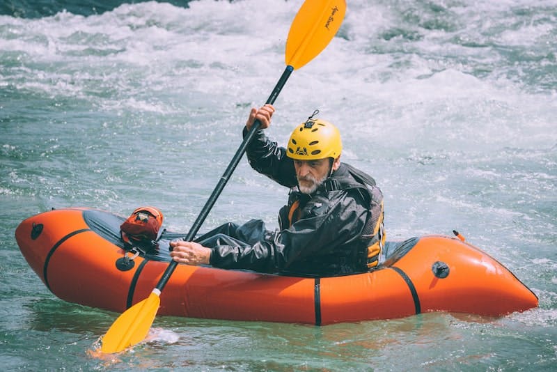 Whitewater inflatable kayak